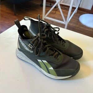Reebok Men's Olive and White Athletic Shoes